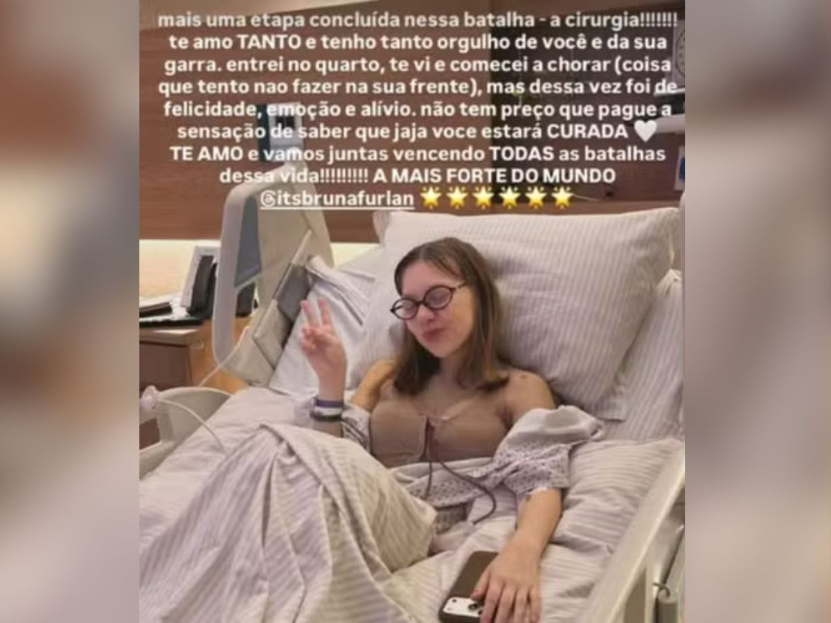 Neta de Carlos Alberto de Nóbrega celebra sucesso de cirurgia crucial contra o câncer