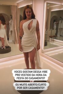 Viih Tube busca opinião dos fãs sobre vestido ousado para festa de casamento