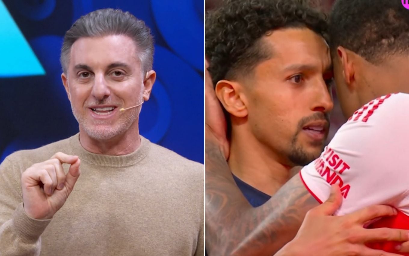Abraço de Marquinhos em Gabriel Magalhães na Champions emociona Luciano Huck e vira destaque