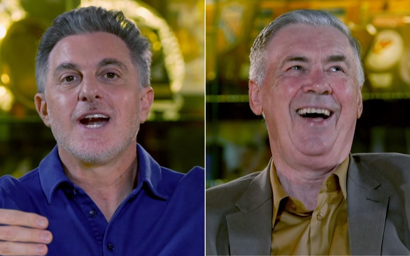 Luciano Huck comete gafe culinária em jantar íntimo com Carlo Ancelotti