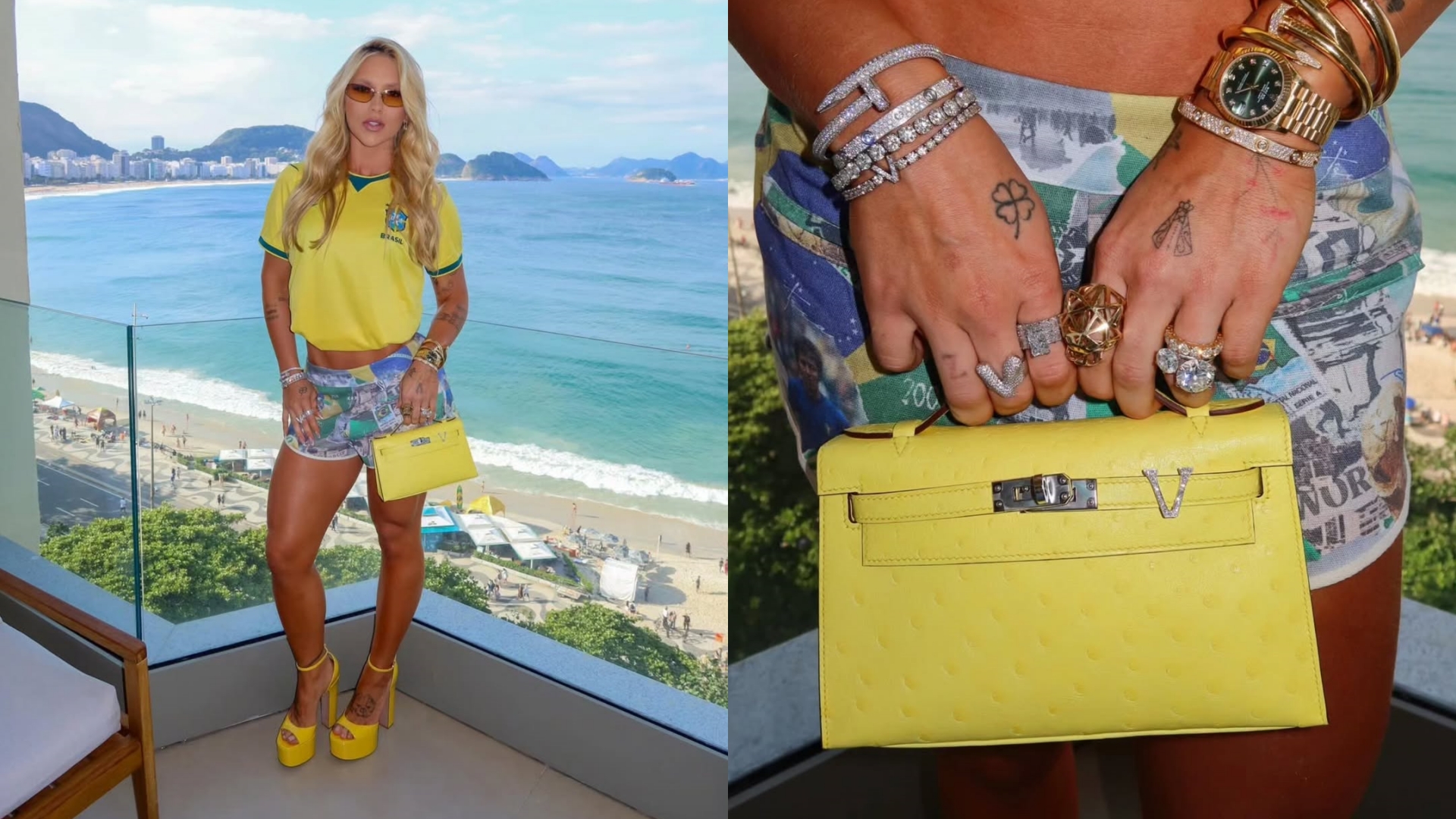 Virginia Fonseca exibe bolsa de luxo em jogo do Brasil e acende debate sobre consumo
