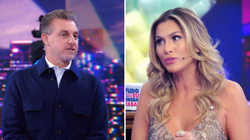 Luciano Huck faz observação a Lívia Andrade ao vivo após substituição no Domingão