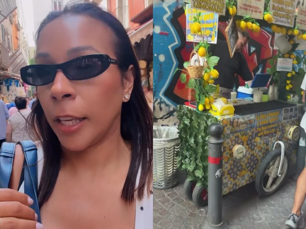 A influenciadora Belle Silva relata ter caído em golpe de vendedor de flores na Itália