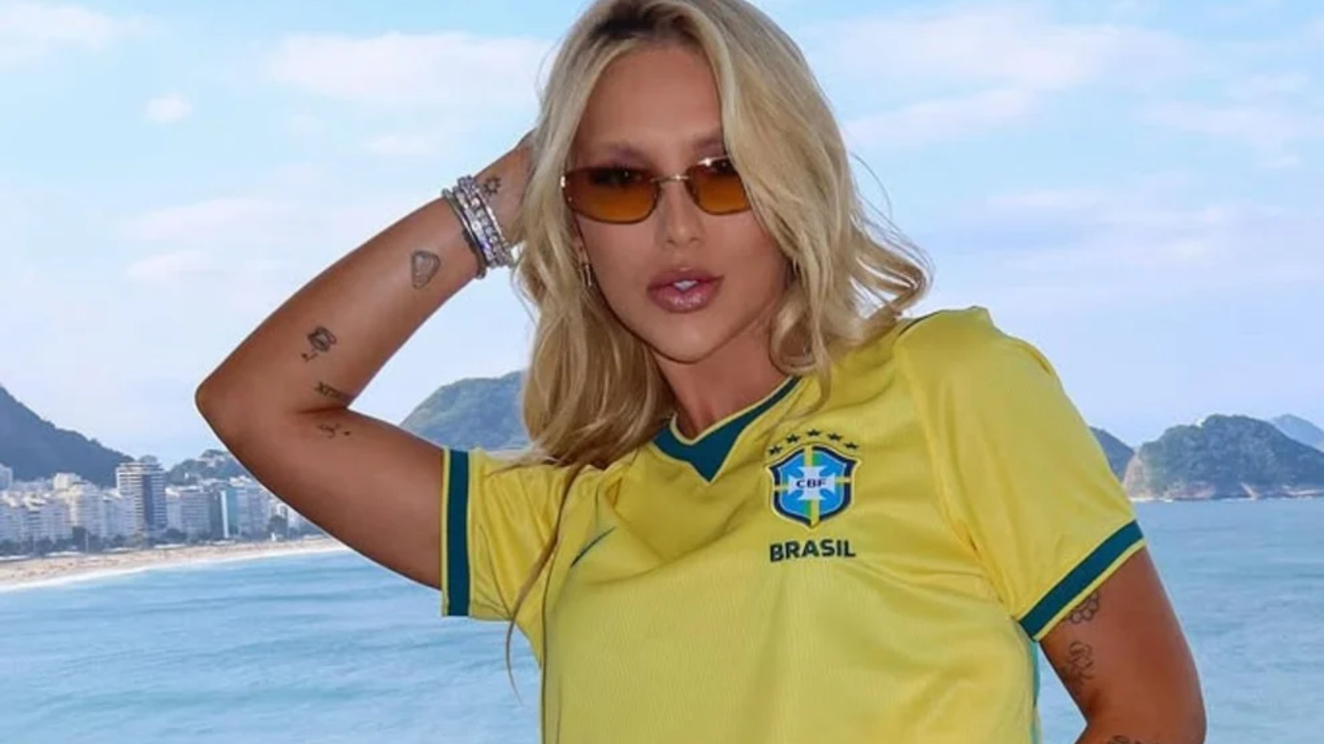 Virginia Fonseca estreia no Domingão e vira alvo de brincadeira sobre Vini Jr