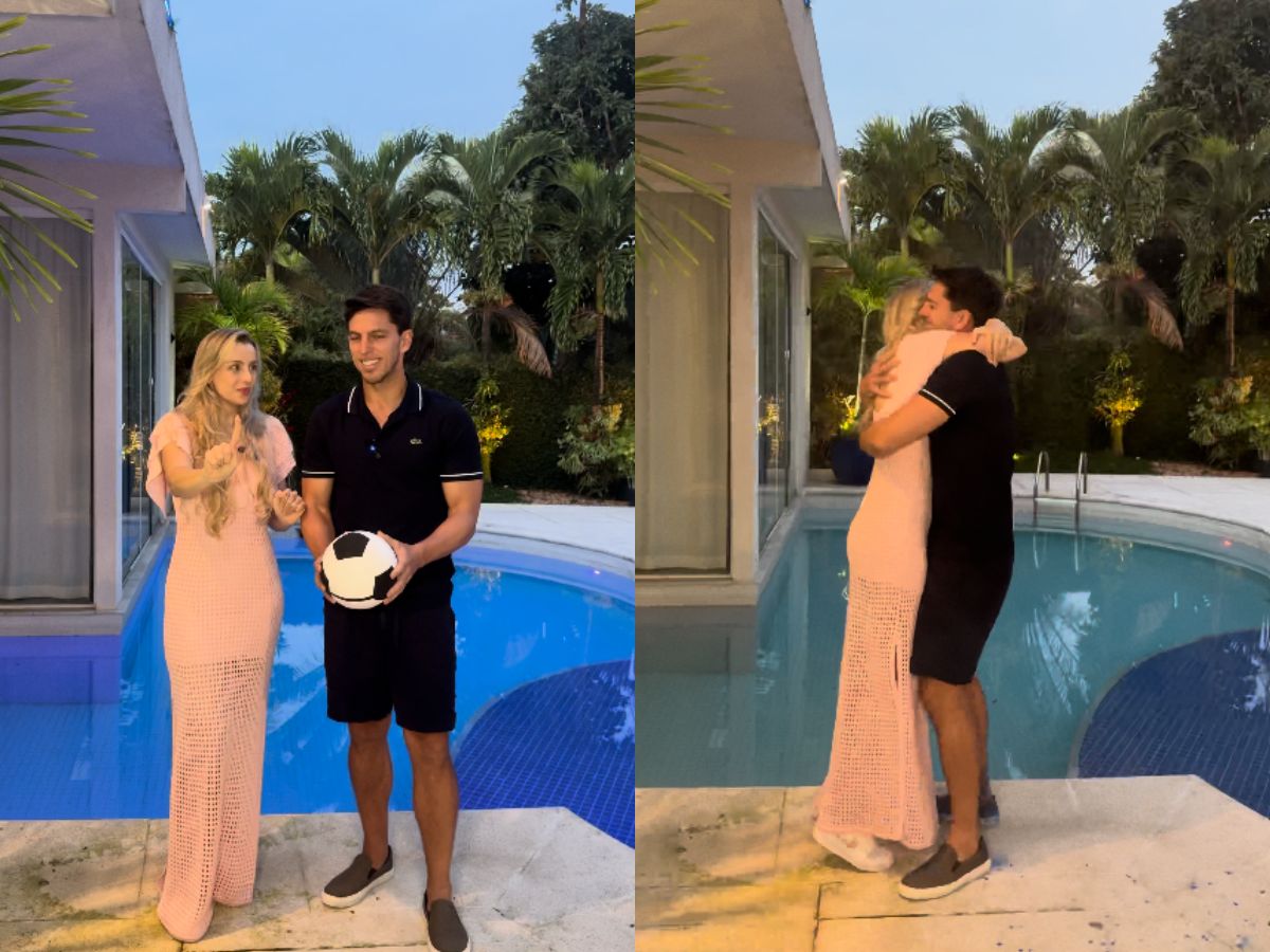 Amaury Nunes e Gabriela Buraick celebram a chegada de um menino em emocionante chá revelação