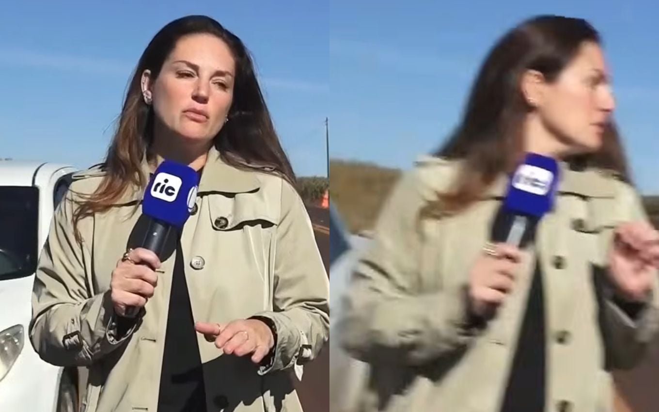 Após quase ser atropelada no Paraná, repórter da RIC Record responde críticas sobre sua segurança