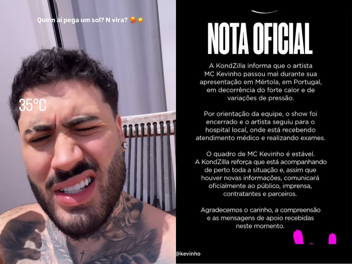 MC Kevinho tem mal-estar em show de Portugal e é levado ao hospital
