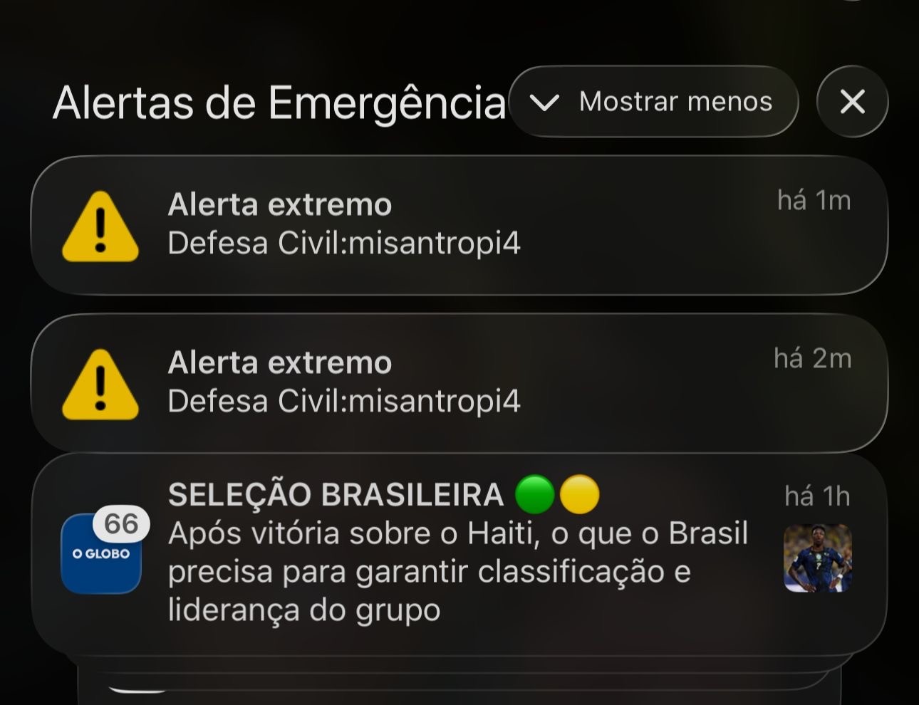 Alerta da Defesa Civil causa pânico e confusão durante a madrugada