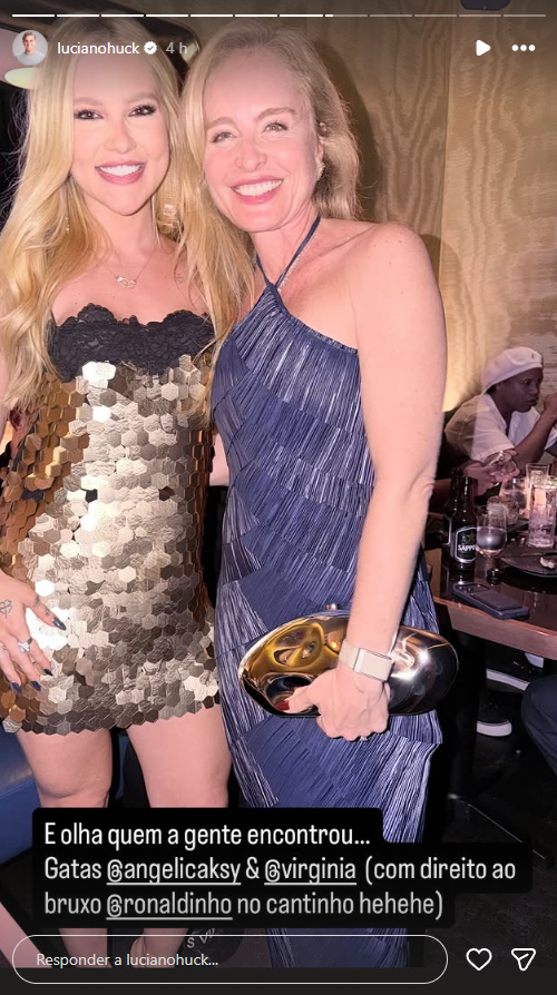 Festa de Lívia Andrade nos EUA promove encontro entre Virginia, Angélica e Ronaldinho
