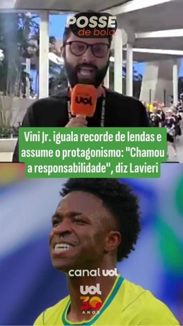 Vini Jr. iguala lendas, assume o comando e "chama a responsabilidade", aponta Lavieri