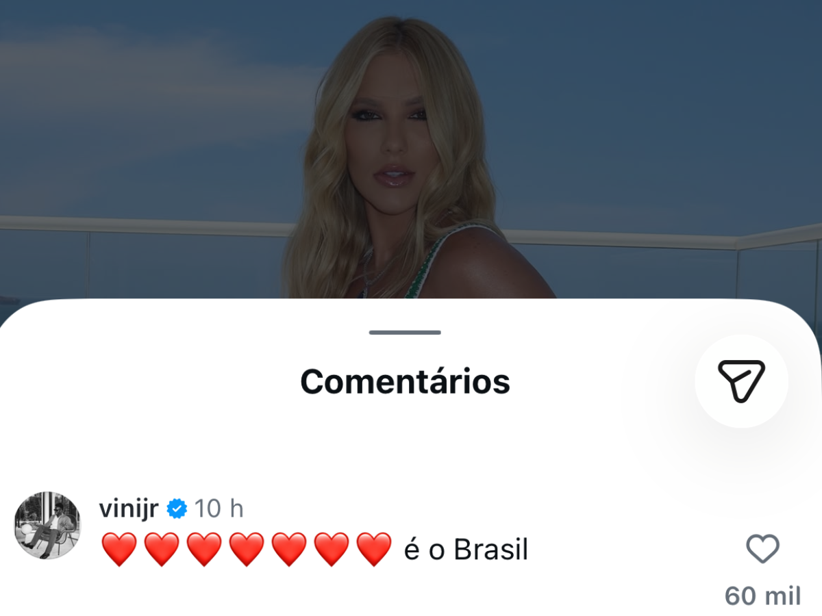 Comentário de Vini Jr. em post de Virginia após vitória do Brasil reacende rumores de romance