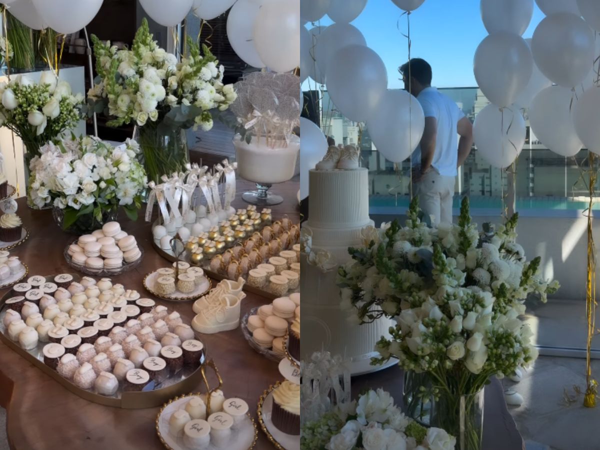 Chá revelação de Sabrina Sato e Nicolas Prattes emociona família em encontro íntimo