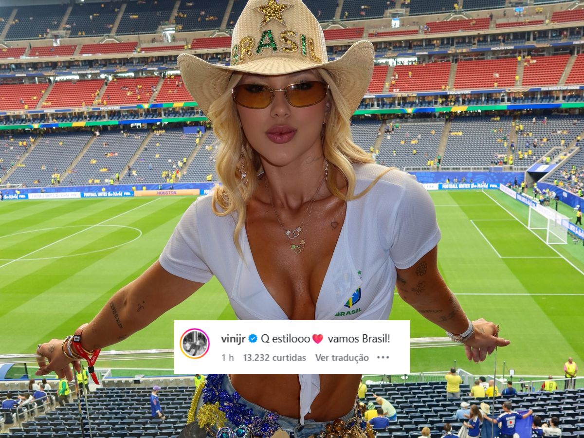 Vini Jr. agita redes sociais com comentário em post de Virginia Fonseca após jogo do Brasil