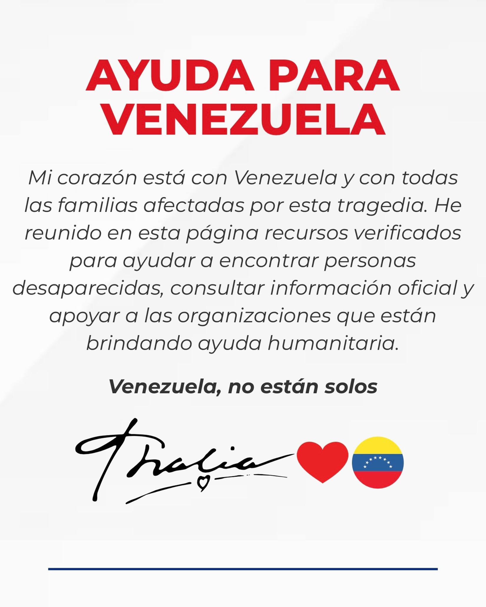 Thalia faz apelo emocionante por ajuda humanitária às vítimas de terremotos na Venezuela