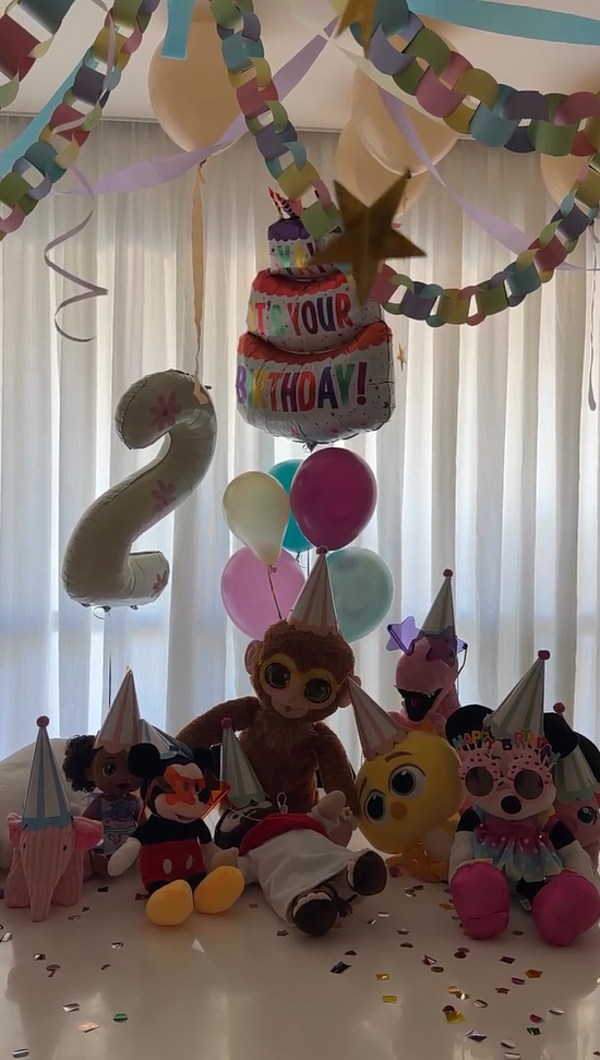 Helena, filha de Neymar, celebra dois anos com festa intimista e homenagens familiares