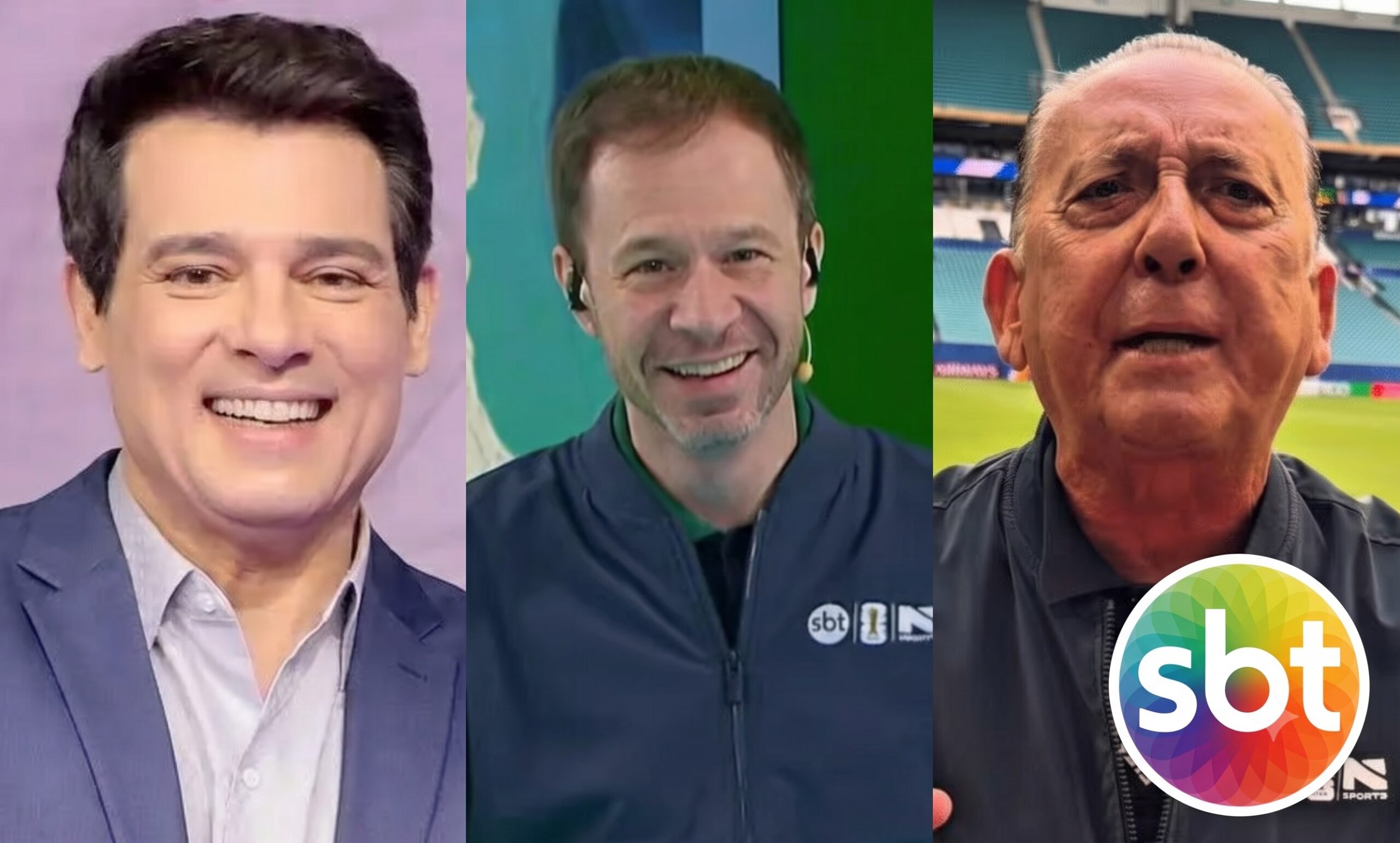 SBT escala Celso Portiolli, Tiago Leifert e Galvão Bueno para maratona Brasil x Noruega