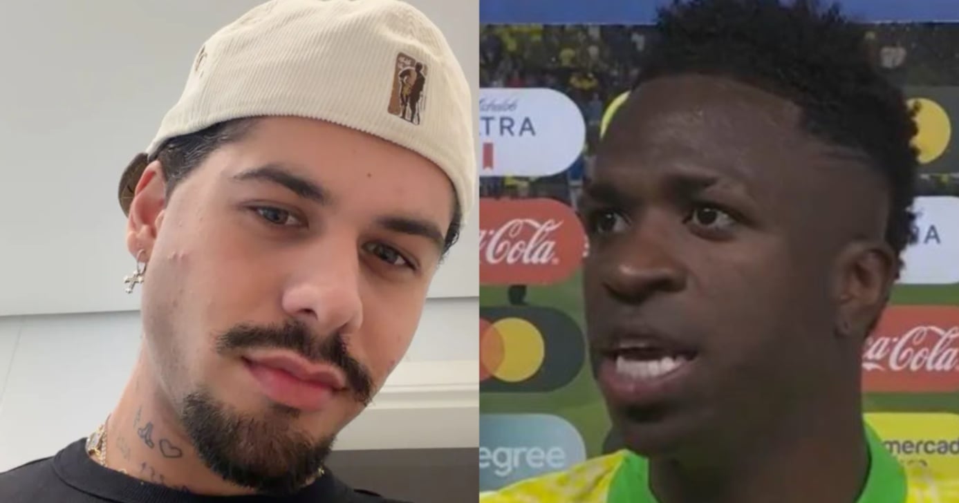 Zé Felipe se revolta ao ver Vini Jr. cumprimentar Haaland após derrota na Copa: "Toma no c*''