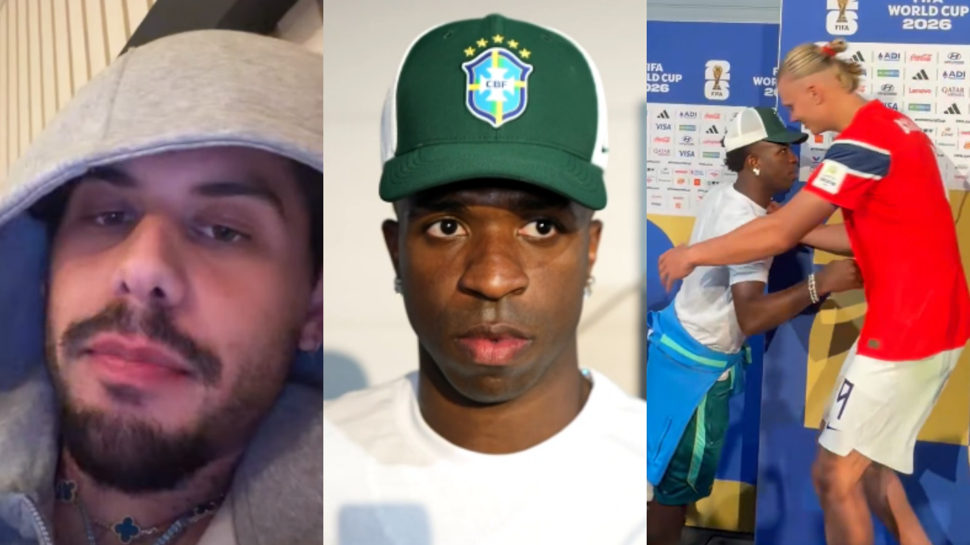 Zé Felipe causa debate ao comentar abraço de Vini Jr. em Haaland após derrota do Brasil na Copa