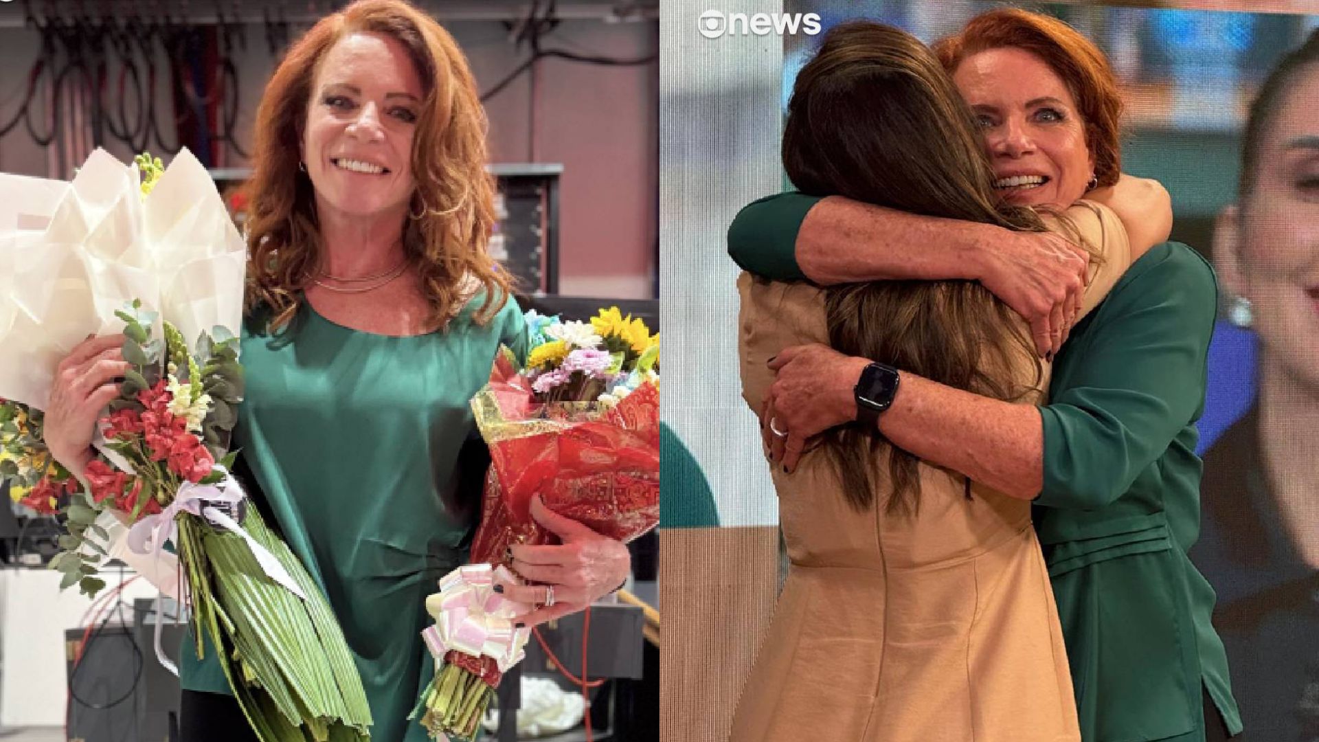 Leilane Neubarth se despede da Globonews e recebe homenagem emocionante da esposa