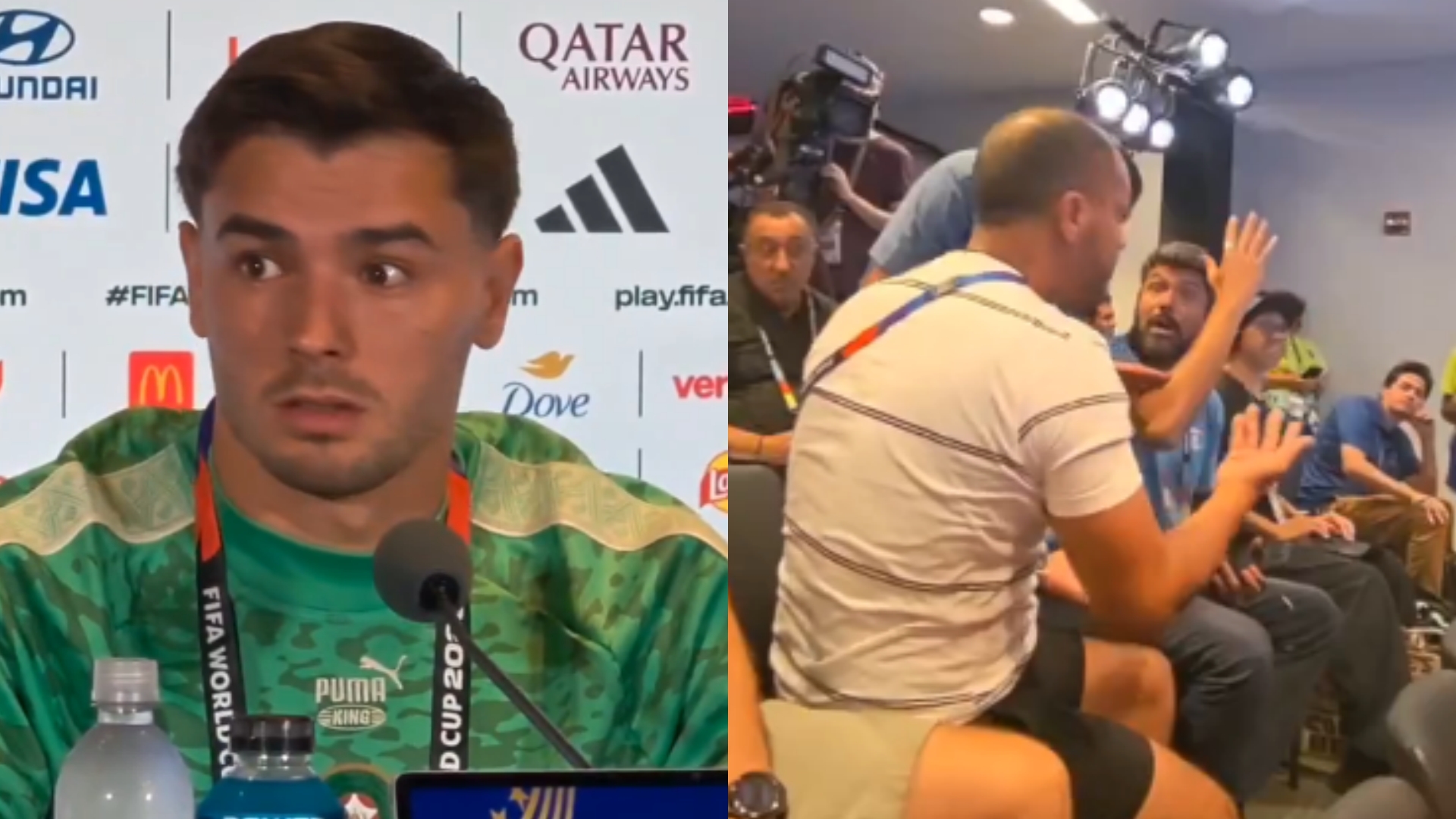 Tensão na Copa: Repórter da Globo interrompe coletiva de jogador ao discutir com colega