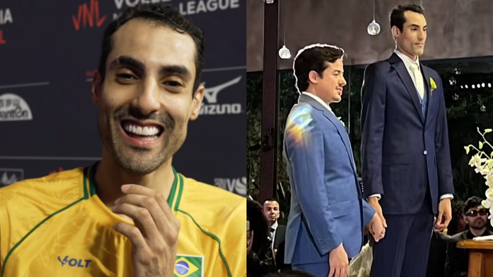 Douglas Souza, destaque do vôlei, celebra casamento com Gabriel Campos
