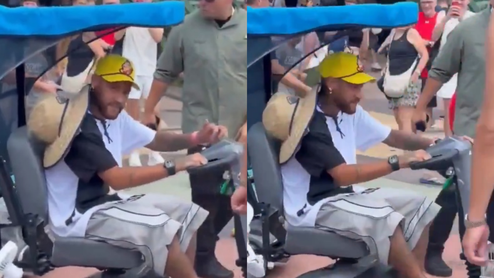 Neymar gera polêmica nas redes sociais após atitude com fãs em parque nos Estados Unidos