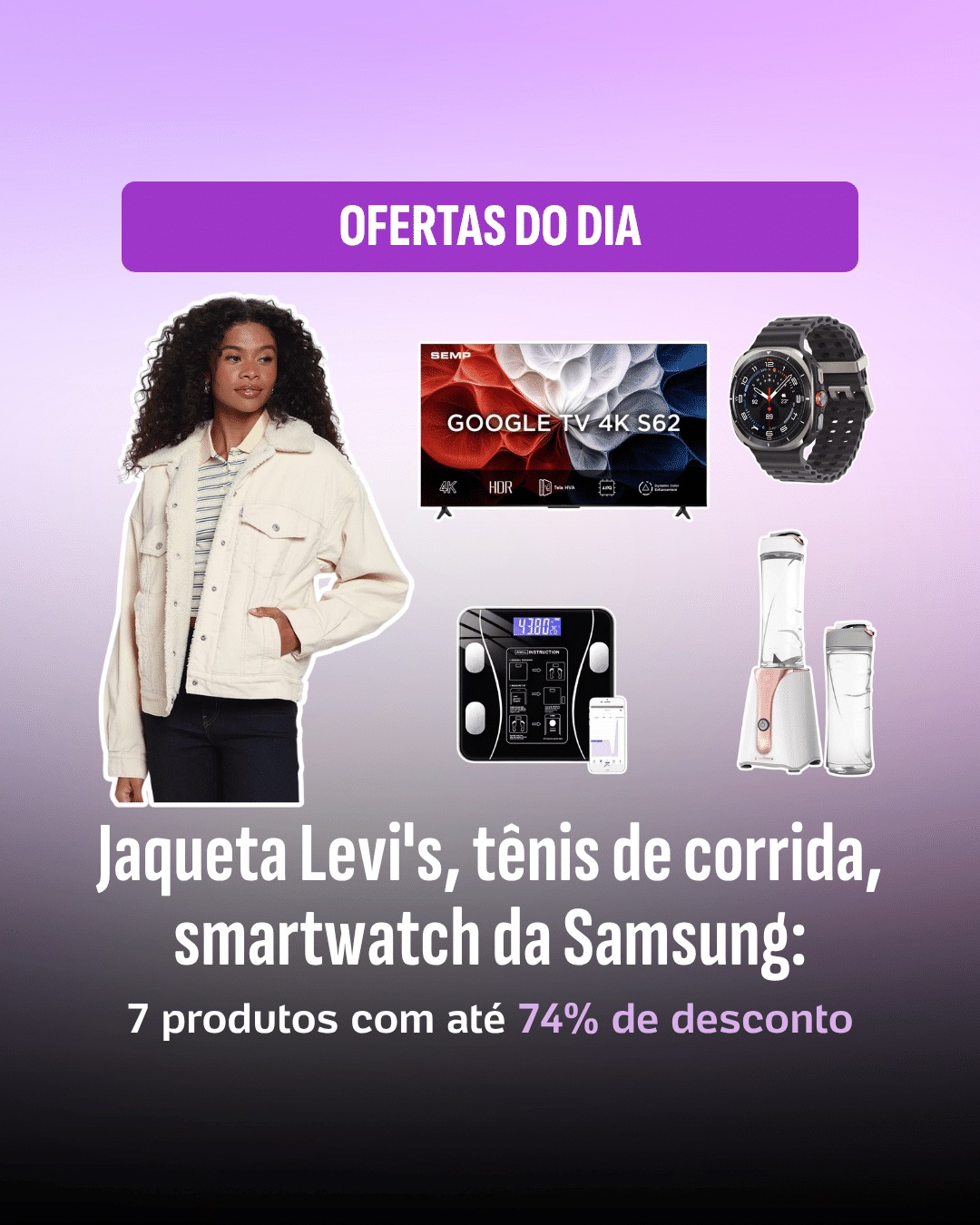 Promoções do dia destacam eletrônicos e vestuário com descontos agressivos