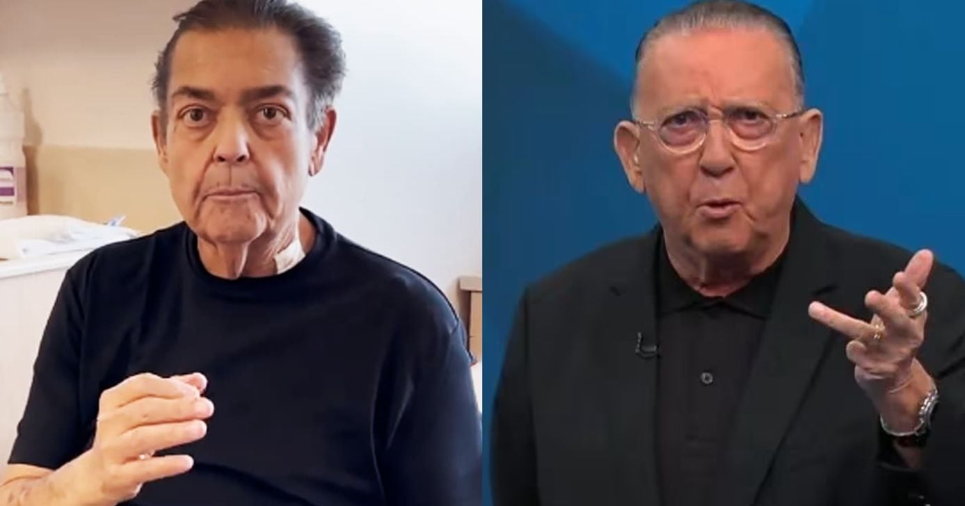 Galvão Bueno encerra ciclo em Copas e emociona-se com homenagem de Faustão no SBT