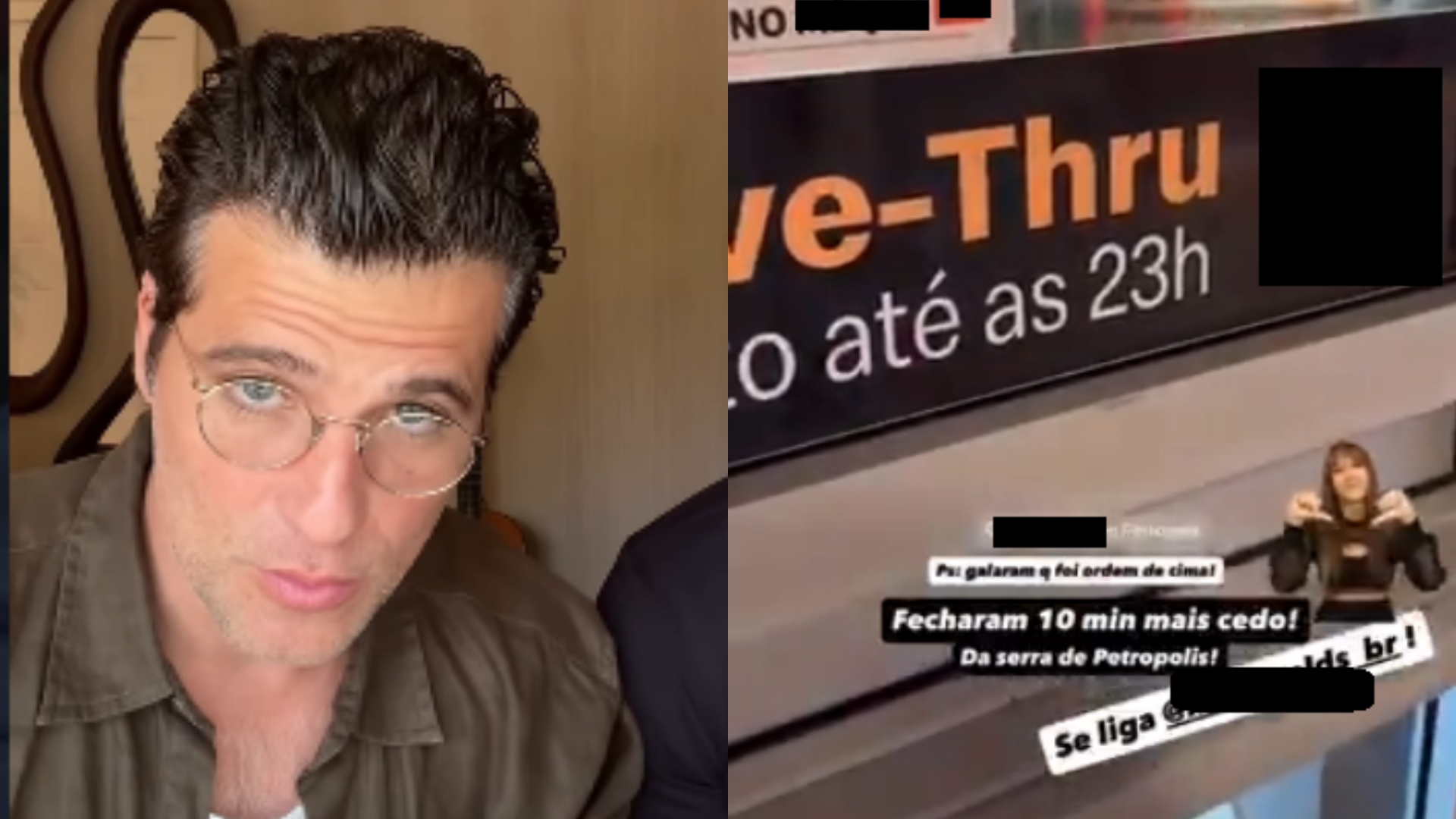 Bruno Gagliasso gera polêmica ao criticar fechamento antecipado de fast-food