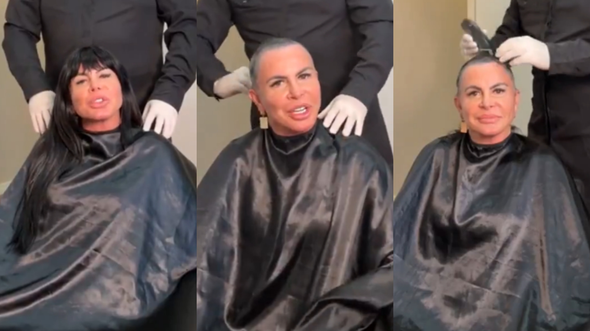 Gretchen surpreende fãs ao raspar o cabelo em transmissão ao vivo