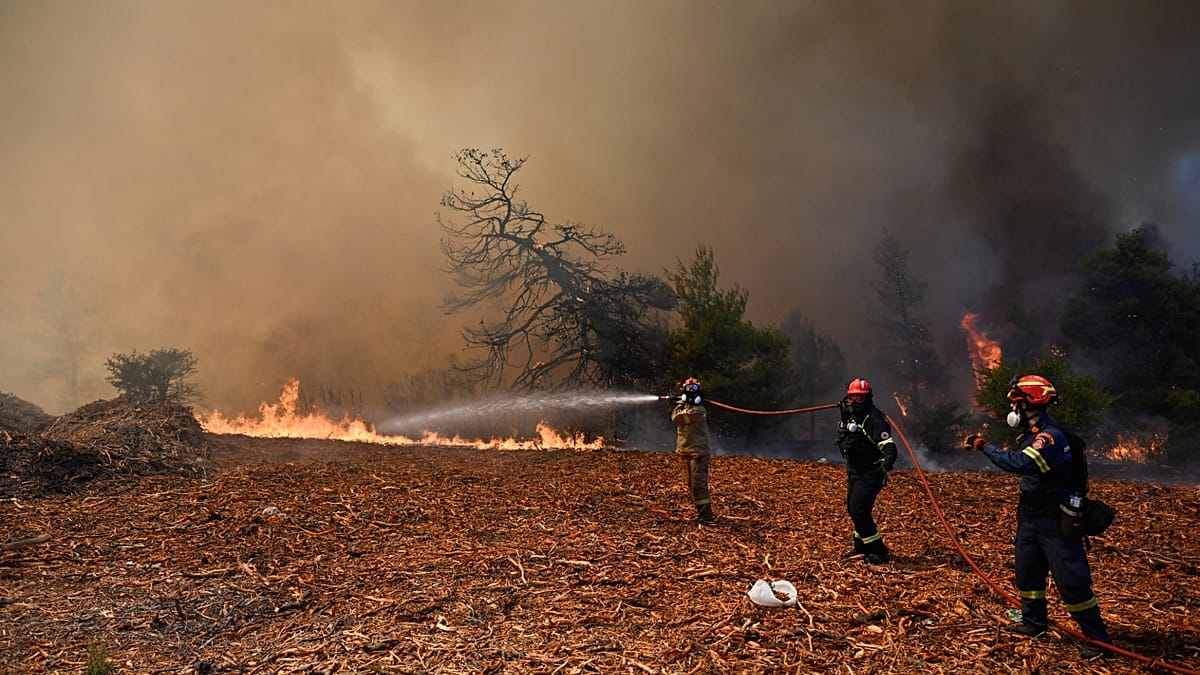 Incêndios florestais na Grécia mobilizam forças de emergência perto de Atenas
